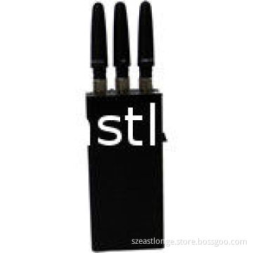 Portable 3g Gsm Cdma Cell Phone Signal Jammer 25dbm For Office , 3 Antenna